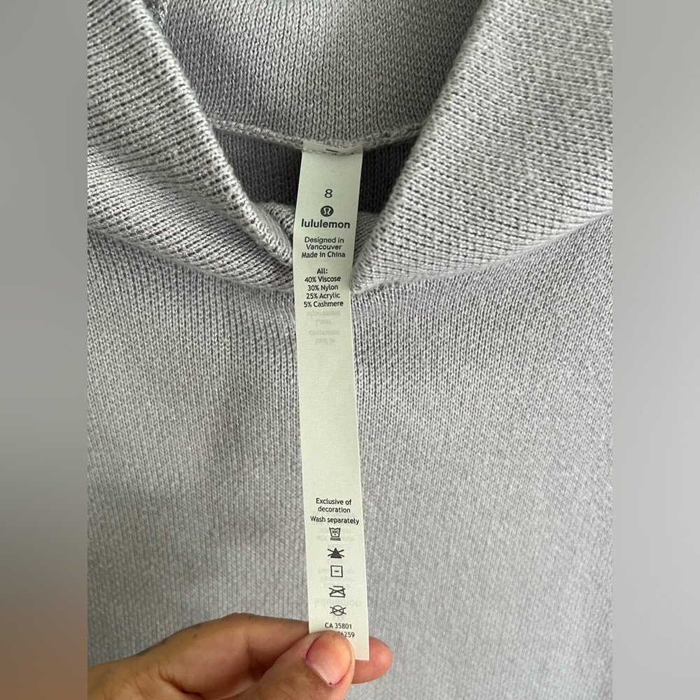 Lululemon Soothe Away Lilac Knit Hoodie View 2
